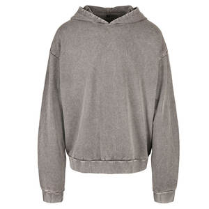 Sweat à capuche pour homme très populaire en coton épais, style cagoule ninja, délavé à l'acide, entièrement zippé - Product Image 3