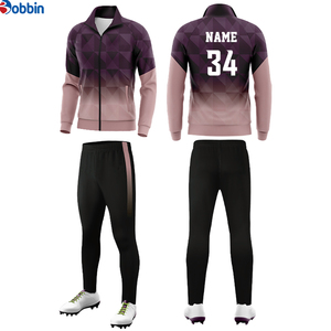 Ensemble de survêtement bleu clair pour homme Bobbin, ensemble de jogging sportif à fermeture éclair intégrale avec poches latérales, polyester respirant, imprimé géométrique printanier - Product Image 5