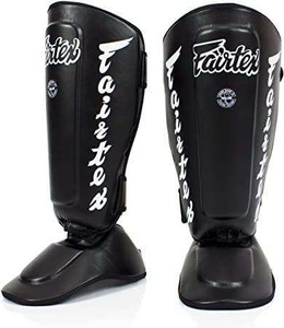 Precio al por mayor Nuevo estilo Protector de espinilla de cuero PU negro Fairtex para entrenamiento de Kickboxing en todas las estaciones AI-SG-918 - Product Image 3