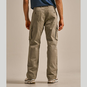 Pantalones Cargo de Lona para Hombre, 100% Algodón, Ecológicos, Ligeros, Estilo Vintage, Corte Recto Medio, Secado Rápido, Transpirables, Color Sólido - Product Image 5