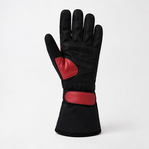Gants de course à doigts entiers, noir et rouge, revêtement PU, antidérapants, fermeture auto-agrippante, unisexe, activités de plein air, imperméables, légers - Product Image 1