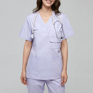 Hospital Uniforms Medical Scrubs <b>Nurse</b> Short Sleeve New Color Scrub Suit / Unisex Knitted Quick Dry Breathable Stretchy Set - Product Image 2