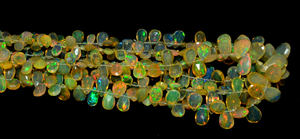 Perles en forme de poire à facettes en opale éthiopienne super étonnantes brins de 5x3 à 11x7mm de haute qualité pour la fabrication de bijoux perles de pierres précieuses - Product Image 3