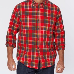 Chemise en flanelle de bonne qualité, logo personnalisé, vente en gros d'usine, confortable, 100% coton, manches longues, chemise en flanelle à carreaux décontractée pour hommes - Product Image 1
