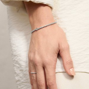 Bracelet élégant pour femme en moissanite et diamant, chaîne en argent sterling 925, bijou de mode, cadeau - Product Image 4