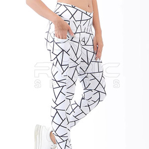 Leggings sur mesure pour femmes, taille haute, mode, fitness, yoga, tissu extensible premium - Product Image 3