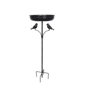 Bebedero para Pájaros de Metal Blanco, Resistente a la Intemperie, con Base para Jardín, Decoración para Patio - Product Image 3