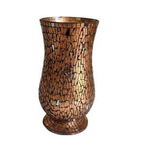 Jarrón de Mesa Contemporáneo de Acero Inoxidable con Diseño de Flores Doradas, Pieza Decorativa Hecha a Mano para Bodas e Interiores del Hogar - Product Image 4