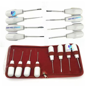 Kit de instrumentos quirúrgicos para implantes dentales de alta calidad, 12 piezas, con mango plateado, de acero inoxidable, herramientas manuales, clase CE, reutilizables. - Product Image 4