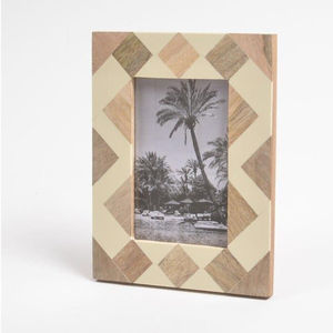 Cadre photo en bois fait main, blocs de couleurs pastel, art en résine, décoration moderne, présentoir de table, décoration contemporaine pour la maison, cadeau - Product Image 5