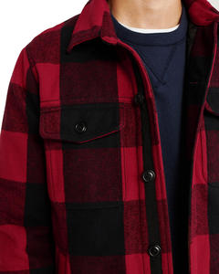 Veste de moto en Kevlar à carreaux rouges et noirs pour homme, manches longues, doublure matelassée, coupe-vent, vêtements d'hiver à prix abordable - Product Image 3