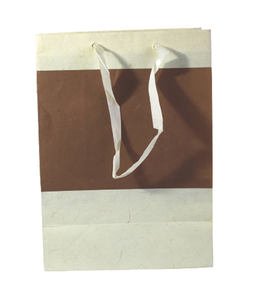 Custom Printed Logo Eco-Friendly Brown Kraft Paper <b>Bag</b> With Reinforced Handle Solid Durable Bottom Made From Art Paper - Product Image 1