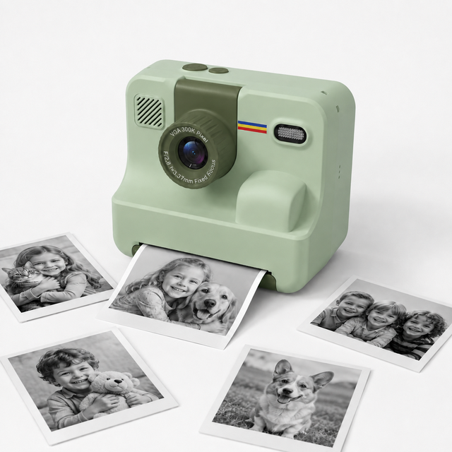 Wholesale Kids Instant Print Camera Mini Thermal Photo Printer Games Video Recording 203dpi 1200mAh Battery 2.4" Screen SD