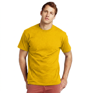 T-shirt en coton noir pour homme, coupe classique, col rond, manches courtes, couleur unie, style jersey décontracté - Product Image 2