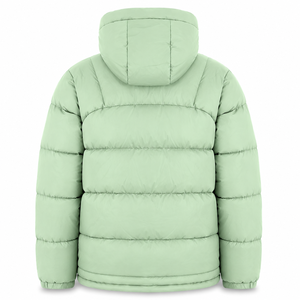 Blouson d'hiver matelassé de qualité supérieure, imperméable, en nylon, avec rembourrage thermique, capuche fixe et fermeture à boutons-pression, pour l'extérieur - Product Image 3