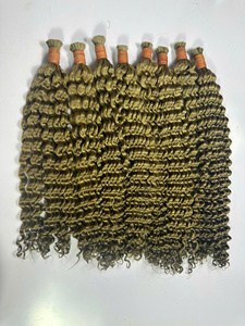 GRANDE VENTE - Lots de Cheveux Humains Naturels Noirs Bouclés Profonds, Doux et Brillants, Extensions de Cheveux Remy, Prix d'Usine en Gros - Product Image 2