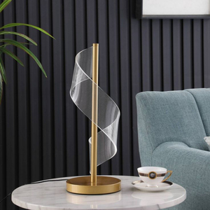 <b>LED</b> Spiral Table <b>Lamp</b> 3 Color Dimmable Luxury Gold Twist Desk <b>Light</b> for Bedroom Living Room Hotel Decor Nightstand <b>Lamp</b> - Product Image 5