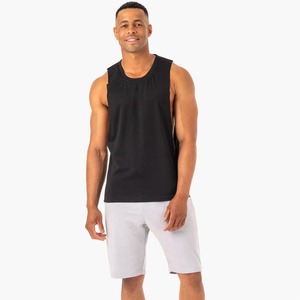 Custom <b>Men's</b> Sporty Front Logo 100% Cotton <b>Stringer</b> Gym Tank Top XL Athletic Bodybuilding Muscle <b>Vest</b> OEM Wholesale - Product Image 2