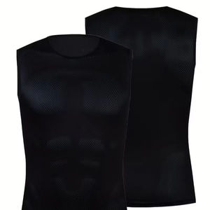 Camiseta sin mangas de malla personalizada unisex premium 2026, transpirable, informal, 100% poliéster, estilo urbano, lisa, para hombre y mujer, colección de verano - Product Image 1