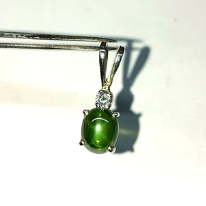 Bijoux de luxe vintage en saphir vert plaqué or, argent sterling 925, faits à la main, design élégant, pierres précieuses, cadeau d'anniversaire - Product Image 1