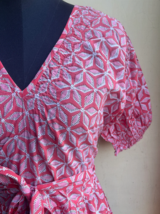 เดรสผ้าฝ้ายพิมพ์ลายบล็อกอินเดียขายดี ชุดเดรสยาวทรงแม็กซี่สำหรับฤดูใบไม้ร่วง เสื้อผ้าผู้หญิง ชุดเดรสผู้หญิงสำหรับฤดูใบไม้ร่วง ราคาโรงงาน - Product Image 3