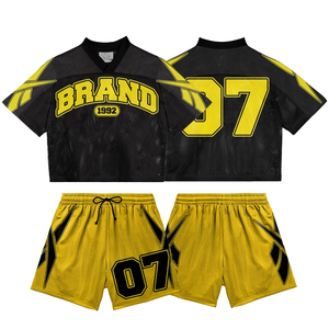 Premium 220 GSM Polyester Mesh Jersey Shorts <b>Set</b> Green Sublimation Custom Logo Sportswear jersey short <b>set</b> for men's - Product Image 6