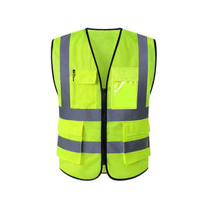 Chaleco de Seguridad Reflectante de Alta Visibilidad con Múltiples Bolsillos, Personalizado con Logotipo DTF, Impreso en Algodón, No Tóxico, Uniforme de Trabajo para Ingenieros de Seguridad - Product Image 6