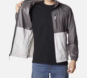 Chaqueta Acolchada Cortavientos con Capucha para Hombre, Diseño Color Block, Corte Regular, Cierre de Cremallera, Exterior de Poliéster, Estilo Casual de Primavera - Product Image 3