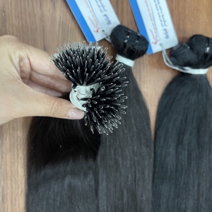 Extensiones de cabello Nano Ring de calidad premium, hechas con cabello 100% humano de alta gama. Listas para enviar. - Product Image 4