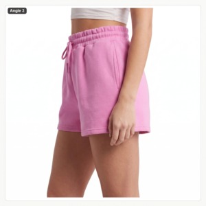 Shorts Casuales de Cintura Elástica de Alta Calidad para Mujer, 100% Algodón, Personalizados OEM, 350GSM, Transpirables, Corte Regular - Product Image 2