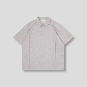 Camiseta de Manga Corta Blanca y Negra para Hombre, Fabricada al por Mayor, con Logotipo Frontal en Tela de Rizo, Diseño Sólido, Casual, Transpirable y de Secado Rápido - Product Image 2