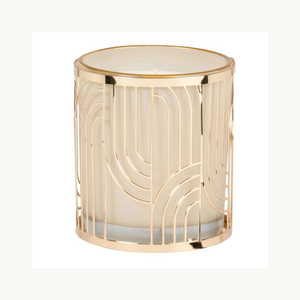 Porte-bougie de mariage contemporain en aluminium et verre résistant à la chaleur, nouveau design élégant, support décoratif personnalisé pour la maison - Product Image 5