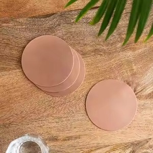 Designer Metal Coasters Set Elegant <b>Table</b> <b>Protectors</b> for Coffee Cups Wine Glasses Restaurant Hotel Bar Home Decor - Product Image 6