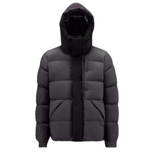 Abrigo Largo Acolchado para Hombre, Talla Grande, con Cierre Frontal, Diseño Tejido, Material Suave y Grueso de Poliéster/Nailon para la Moda de Invierno - Product Image 4