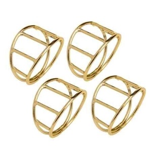 Anillo para Servilletas de Alambre Dorado Moderno, Porta Servilletas Metálico Minimalista, Accesorio de Decoración de Lujo para Mesa de Comedor y Bodas - Product Image 1