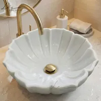 Lavabo sur pied moderne de luxe, design de comptoir en marbre irrégulier, égouttoir inclus, écologique, résistant à l'eau, capacité de 12 L