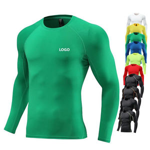 Camiseta Deportiva Transpirable con Protección UV para Adultos, Hombres, con Logotipo Personalizado, Manga Larga, para Entrenamiento de Baloncesto, Gimnasio, Capa Base - Product Image 1