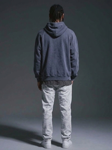 Sweat-shirt à capuche pour homme, coupe classique, 100% coton, tissu molletonné français, imprimé, couleur unie, poche, style décontracté, vêtement de printemps - Product Image 2