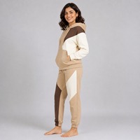Ensemble de survêtement chaud pour femme, automne-hiver, épais, 2 pièces, pantalon de jogging et sweat à capuche, coupe ample, personnalisable