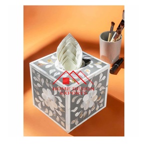 Support de boîte à mouchoirs carré de conception personnalisée pour décorations de vaisselle Design élégant nouvelle boîte à mouchoirs en incrustation d'os - Product Image 2