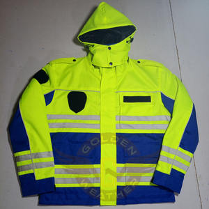 Chaqueta de Trabajo de Alta Visibilidad Personalizada, Reflectante, de Seguridad, de Poliéster, Impermeable, de Secado Rápido, Transpirable, con Capucha Extraíble, Ropa de Trabajo para Hombre - Product Image 2