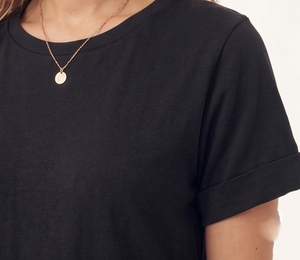 Women's Black White Maternity T-Shirt Round Neck Loose Fit Summer Lightweight Maternity <b>Tee</b> Shirt Ladies - Product Image 6