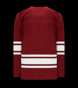 Camiseta de Hockey sobre Hielo Profesional Roja, Manga Corta, Cuello en V, Sólida, Duradera, Transpirable, de Poliéster, Unisex, para Adultos, Personalizada para Equipos Deportivos - Product Image 3