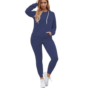 2024 femmes coupe ajustée survêtement hiver polaire sport deux pièces pantalon ensemble Jogging costumes en gros - Product Image 2