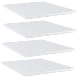 Set di 4 Mensole Espositive in Legno Ingegnerizzato Bianco Lucido - Product Image 1