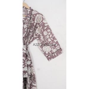 Robe Kimono en Coton Tricoté Imprimé Floral 100% Coton, Style Artisanal Jaipuri, Tenue Décontractée Romantique et Respirante pour l'Été - Product Image 4