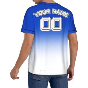 Camiseta de Béisbol Personalizada de Manga Corta Unisex de Poliéster que Absorbe la Humedad, Uniforme Deportivo con Logotipo y Nombre del Equipo Personalizados - Product Image 5