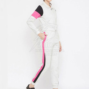 Elegant Design Workout <b>Women</b> Tracksuits With Turn Down Collar Color Contrast Tracksuits For <b>Women</b> - Product Image 3