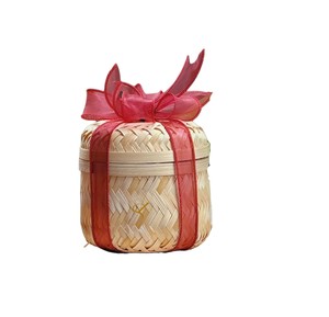 Square <b>Gift</b> <b>Hamper</b> Bamboo <b>Gift</b> Box Luxury Present Packaging Case Eco Friendly Event Favor Straw <b>Basket</b> Woven Set - Product Image 3