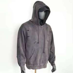 Sudadera con capucha para hombre de moda, estilo desgastado, térmica, de gran grosor, venta al por mayor - Product Image 2